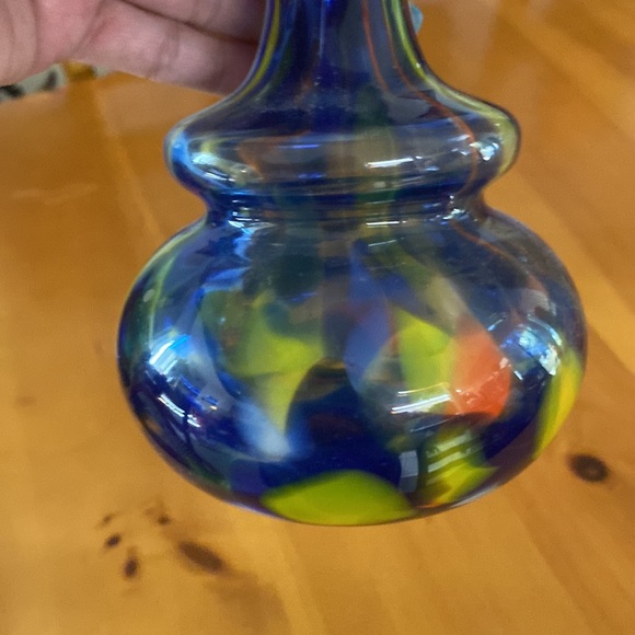 Vintage Vase Hand Blown Speckled Swirled Genie Bud Flower Vase “Rare Find” - Picture 6 of 13